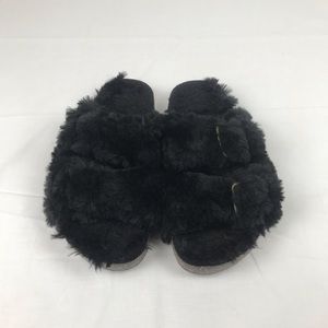 Faux fur‎ sandals size 7